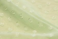Dotted Swiss Chiffon - Desert Green