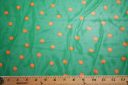 Medium Polkadot Chiffon - Kelly & Orange