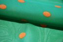 Medium Polkadot Chiffon - Kelly & Orange