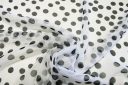 Medium Random Polkadot Chiffon - White & Black