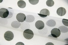 Medium Random Polkadot Chiffon - White & Black