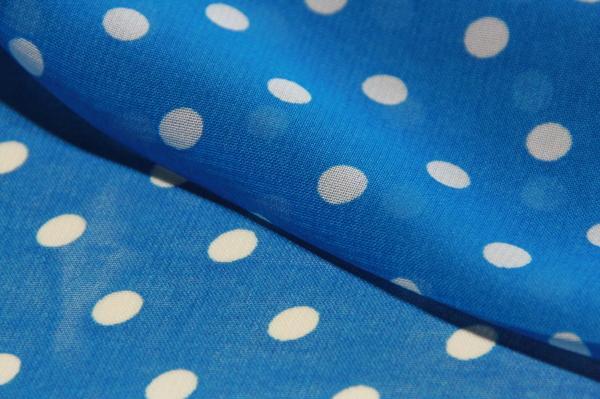 Medium Polkadot Chiffon – Electric 1 Medium Polkadot Chiffon - Electric