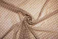 Medium Polkadot Chiffon - Latte
