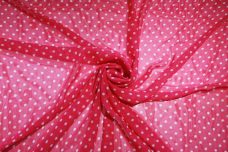 Medium Polkadot Chiffon - Hot Pink