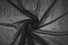 Pin Dot Chiffon - Black & White