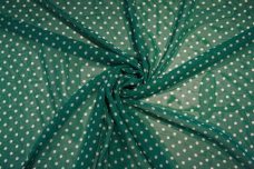 Medium Polkadot Chiffon - Teal