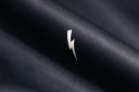Navy Lightning Bolt Polished Poplin