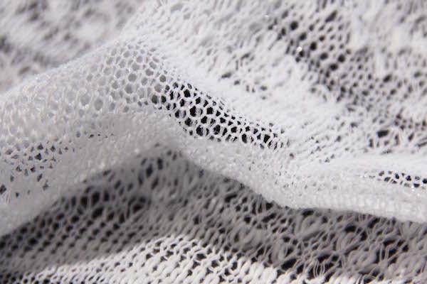 White Sparkle Stripe Tissue Sweater Knit