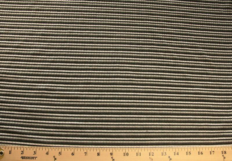 Retro Rib Knit Stripe - Charcoal