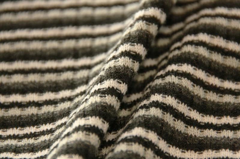 Retro Rib Knit Stripe - Charcoal