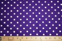 Purple & White Polkadot Stretch Poplin