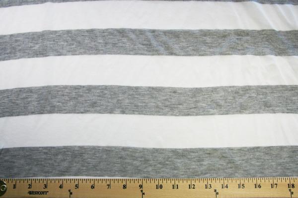 Jumbo Grey & White Stripe Tissue Knit