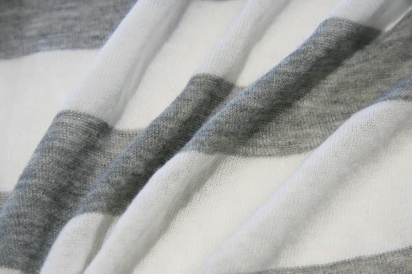 Jumbo Grey & White Stripe Tissue Knit