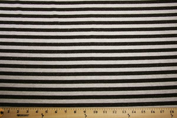 Charcoal & Ivory Double-sided Stripe Knit