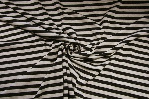 Charcoal & Ivory Double-sided Stripe Knit