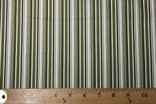 Olive Stripe Cotton Poplin