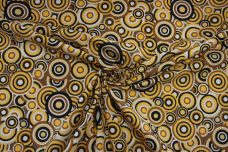 Crazy Retro Circles Stretch Poplin