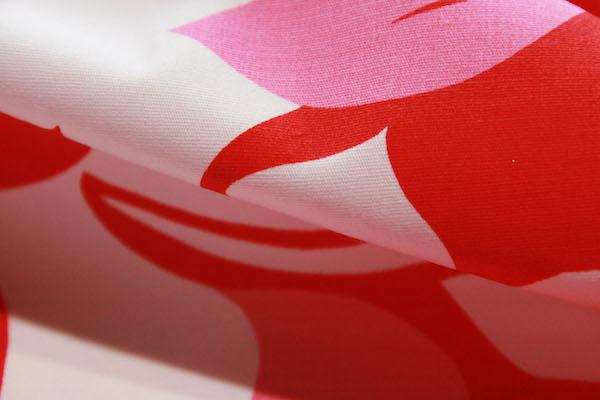 Large Red & Pink Hawaiian Stretch Poplin 1 Large Red & Pink Hawaiian Stretch Poplin