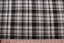 Black & Cream Plaid Double Brushed Spandex Jersey