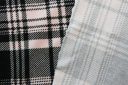 Black & Cream Plaid Double Brushed Spandex Jersey