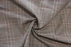 Glen Check Stretch Poplin - Brick