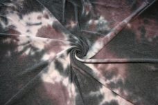 Tie-Dye Cashmere Fleece Knit - Burgundy