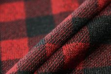 Red & Black Buffalo Plaid Sweater Knit