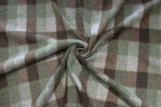 Plaid Poly Fleece - Moss & Brown