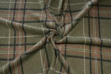 Plaid Poly Fleece - Olive & Black