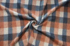 Plaid Poly Fleece - Navy & Rust