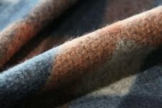 Plaid Poly Fleece - Navy & Rust