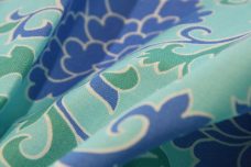 Aqua Boho Floral Cotton