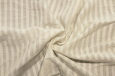 Linen/ Rayon Stripe - White