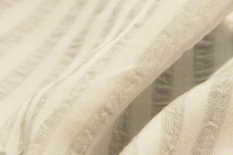 Linen/ Rayon Stripe - White