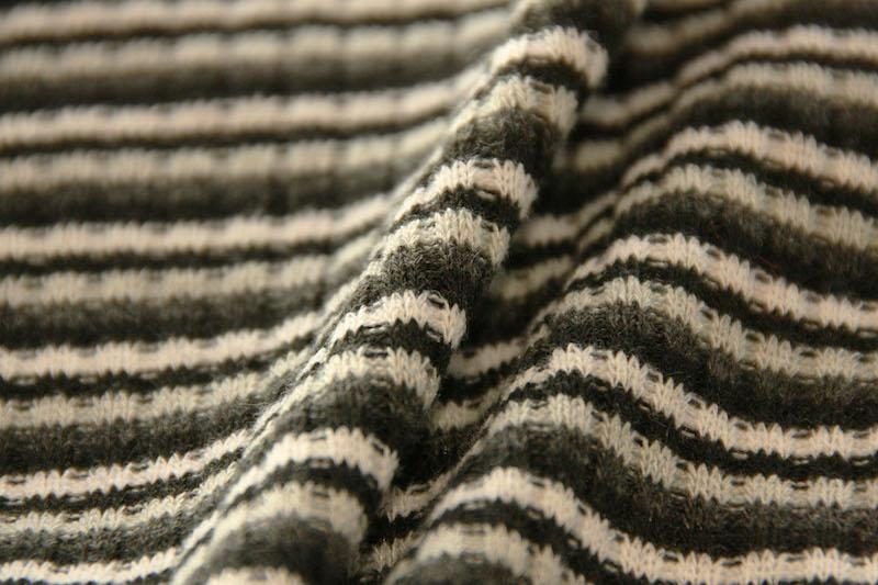 Retro Rib Knit Stripe - Charcoal