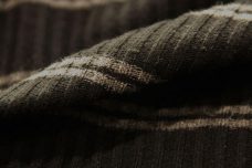 Large Ticking Stripe Rib Knit - Black & Dark Grey