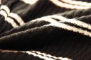 Large Ticking Stripe Rib Knit - Black & White