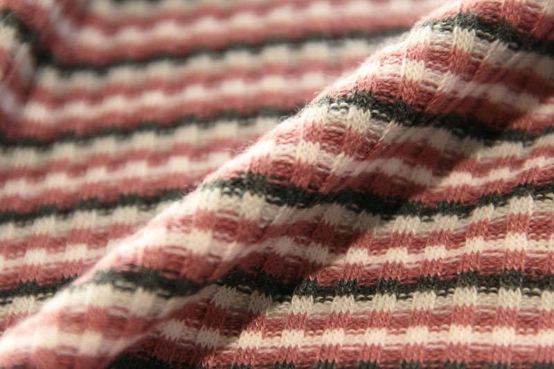 Retro Rib Knit Stripe - Mauve