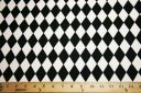 Black & White Argyle Interlock Poly Knit