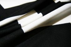 Large Black & White Chevron Interlock Poly Knit