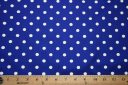 Royal & White Polkadot Stretch Poplin
