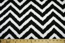Black & White Grunge Chevron Interlock Poly Knit