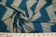 Teal & Taupe Chevron Knit