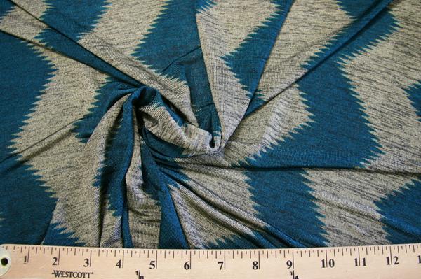 Teal & Taupe Chevron Knit 1 Teal & Taupe Chevron Knit