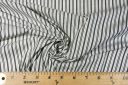 Black & White Metallic Stripe Chambray Stretch Poplin