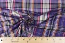 Fuchsia Metallic Plaid Stretch Poplin