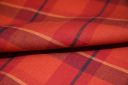 Deep Orange Plaid Cotton Poplin