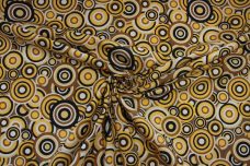 Crazy Retro Circles Stretch Poplin