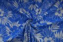 Large Blue Hawaiian Stretch Poplin