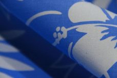 Large Blue Hawaiian Stretch Poplin